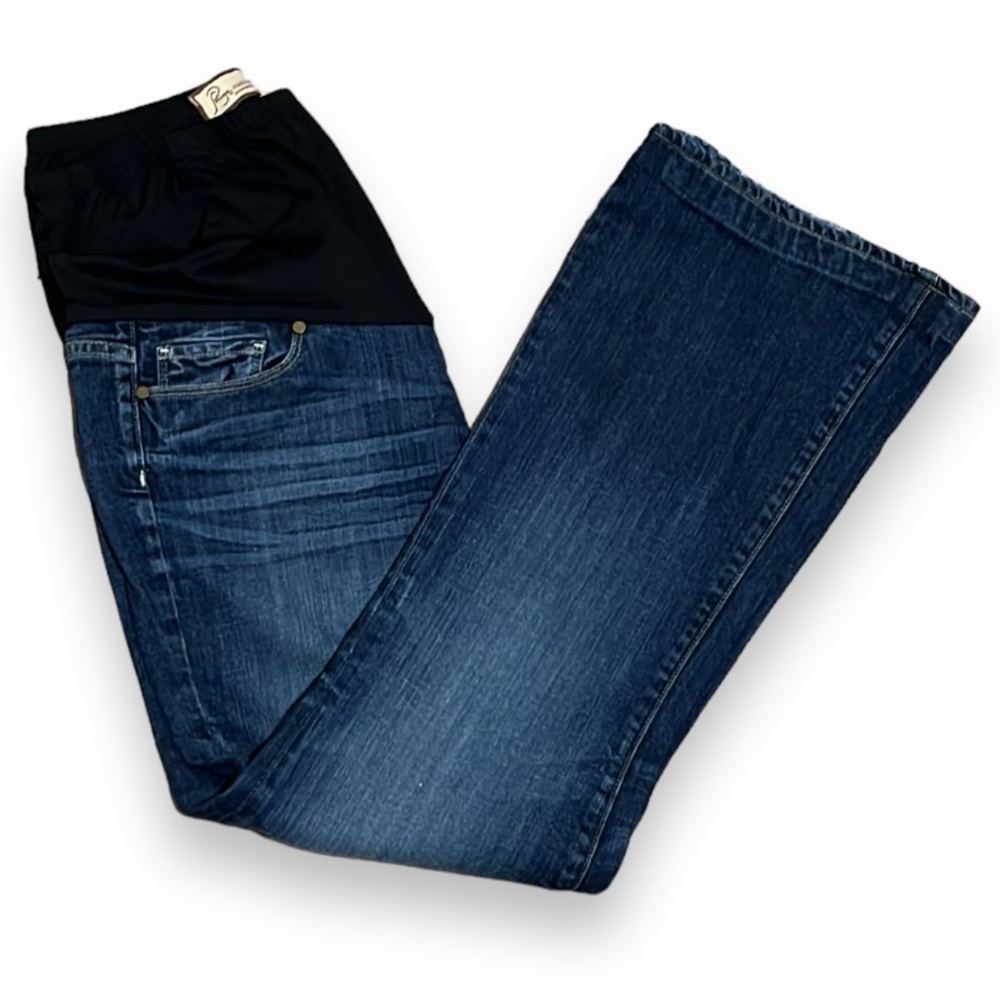 Paige Maternity Premium Denim Jeans Bootcut Size 31 Laurel Canyon Over Bump